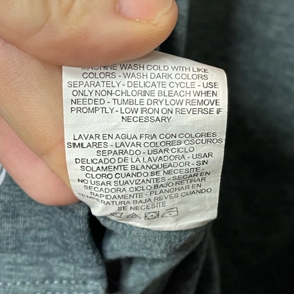 APANA Men’s Grey Cowl Neck Drawstring Athletic Long Sleeve Pullover Sweater Med - Picture 8 of 8